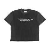 Compliments The World Better With You in It Black Vintage Shirt