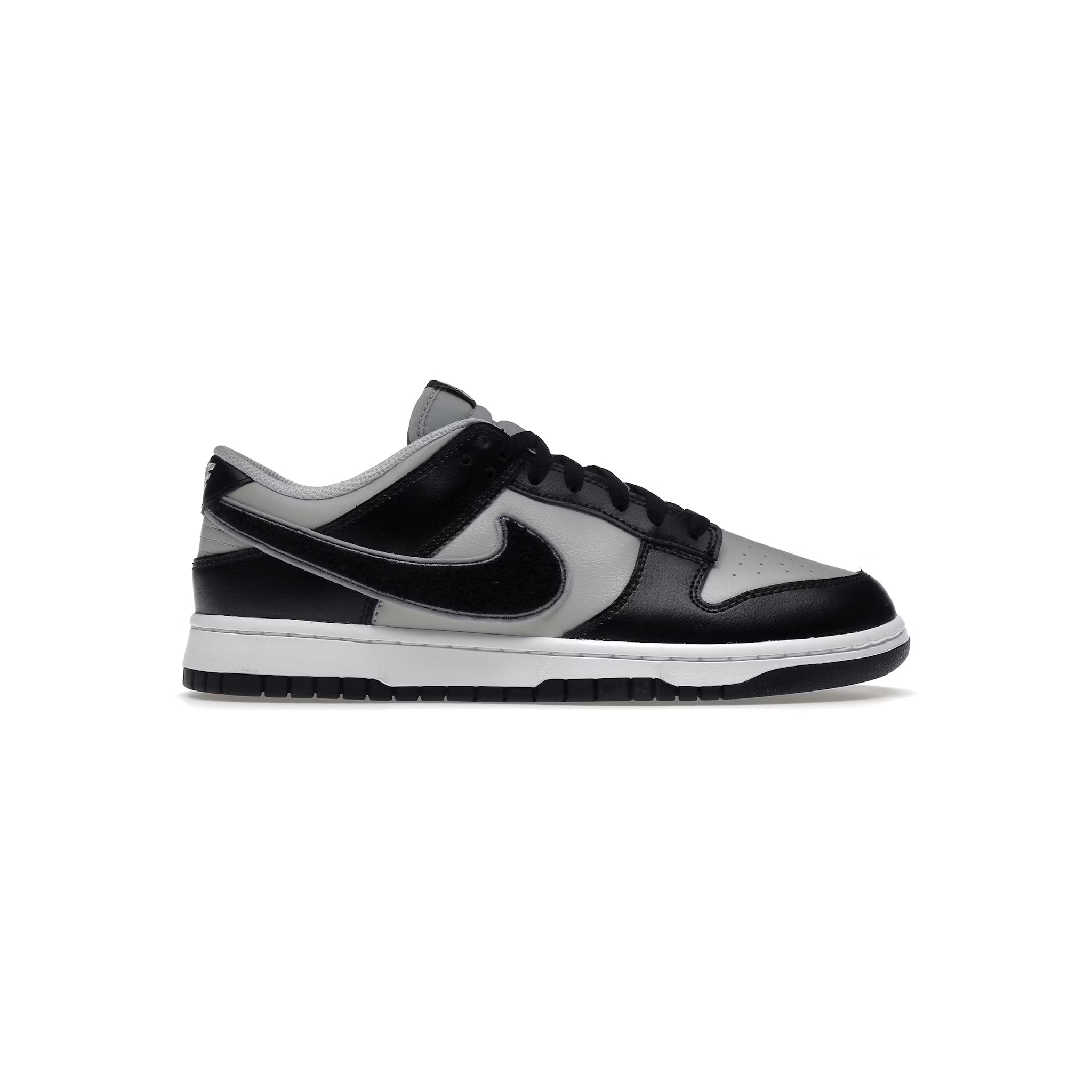 Nike Dunk Low Chenille Swoosh Schwarz Grau 