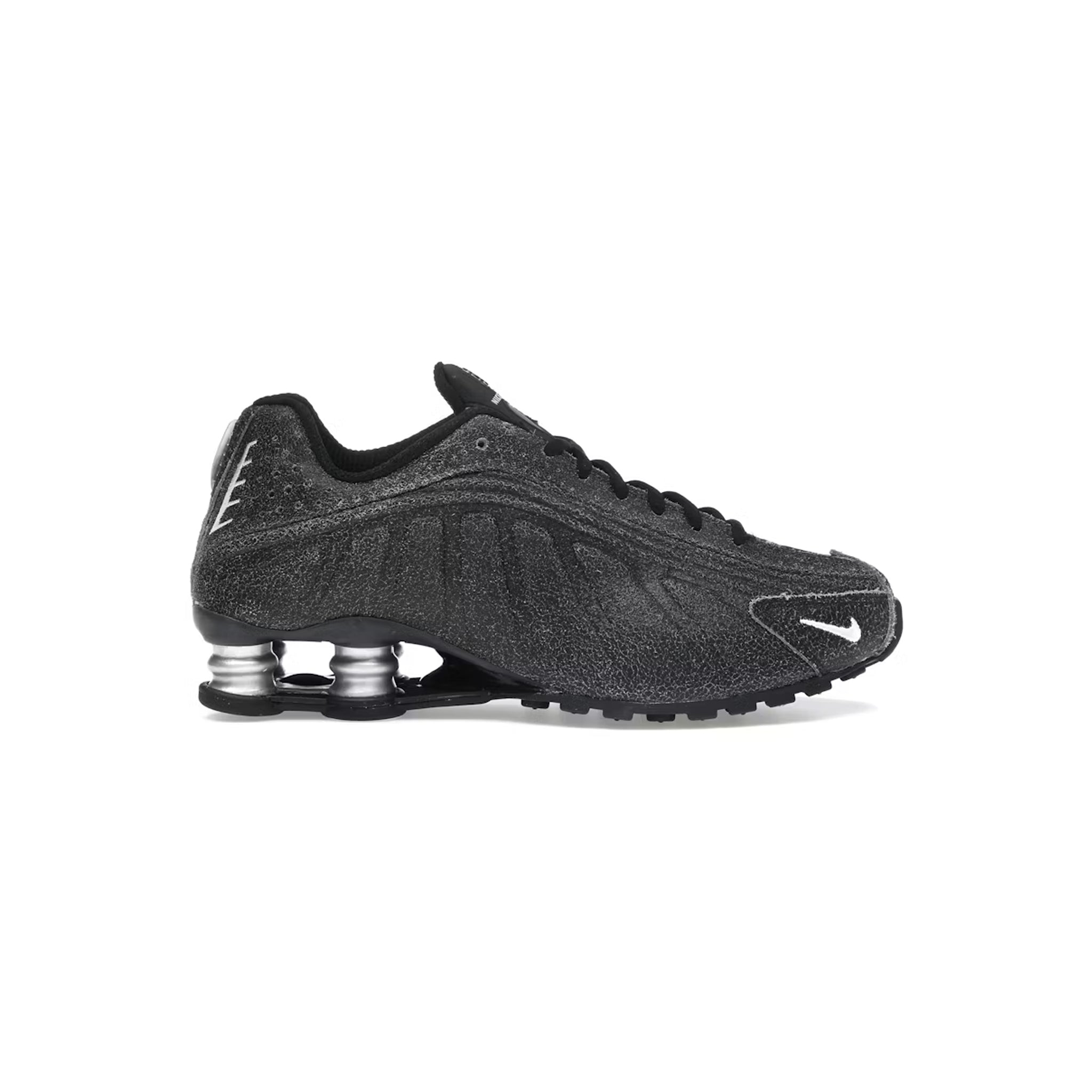 Nike Shox R4 Black Distressed Leather - Common Hype
