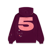 Sp5der Nocturnal Highway Hoodie Burgundy