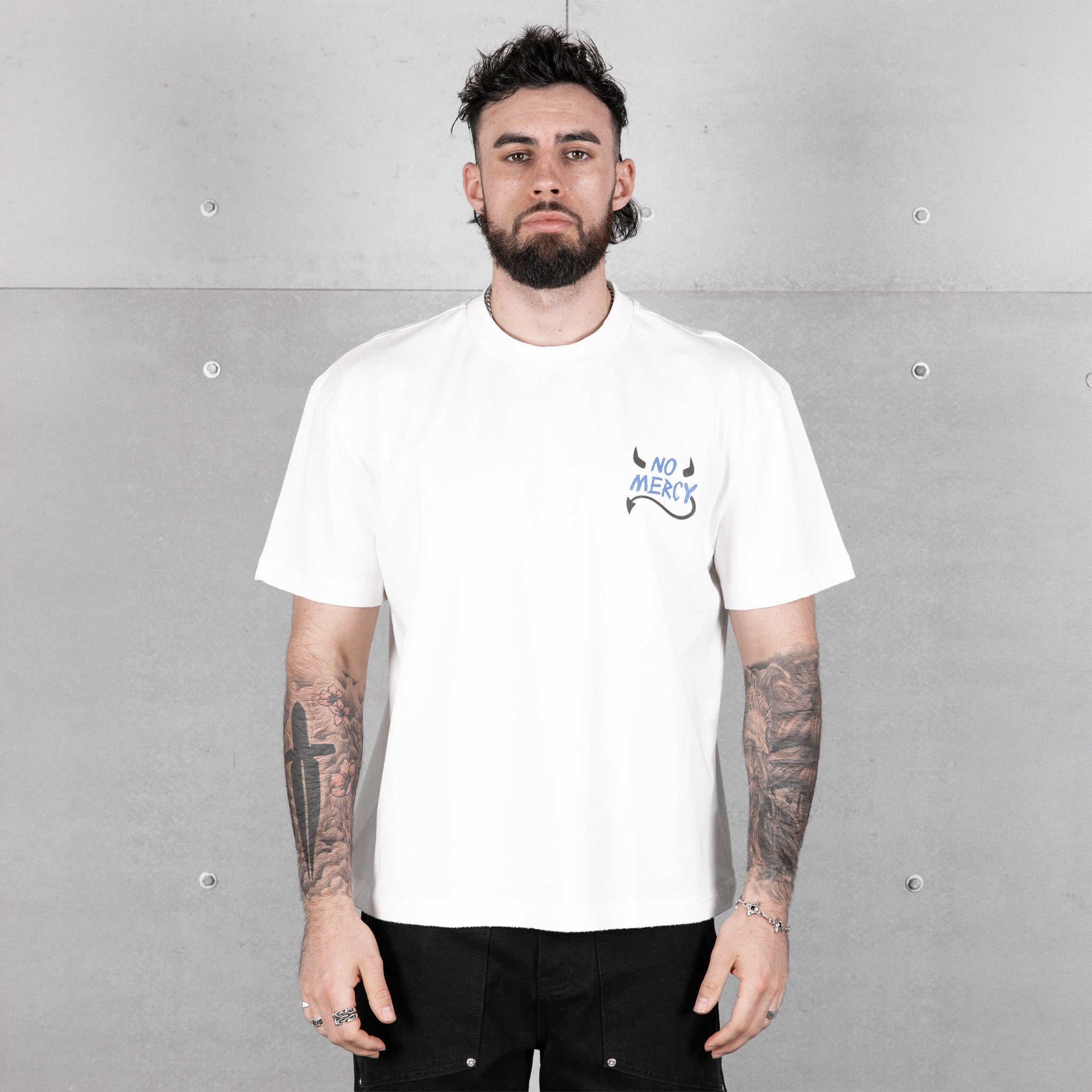 Commons No Mercy Kitten Tee White - Common Hype