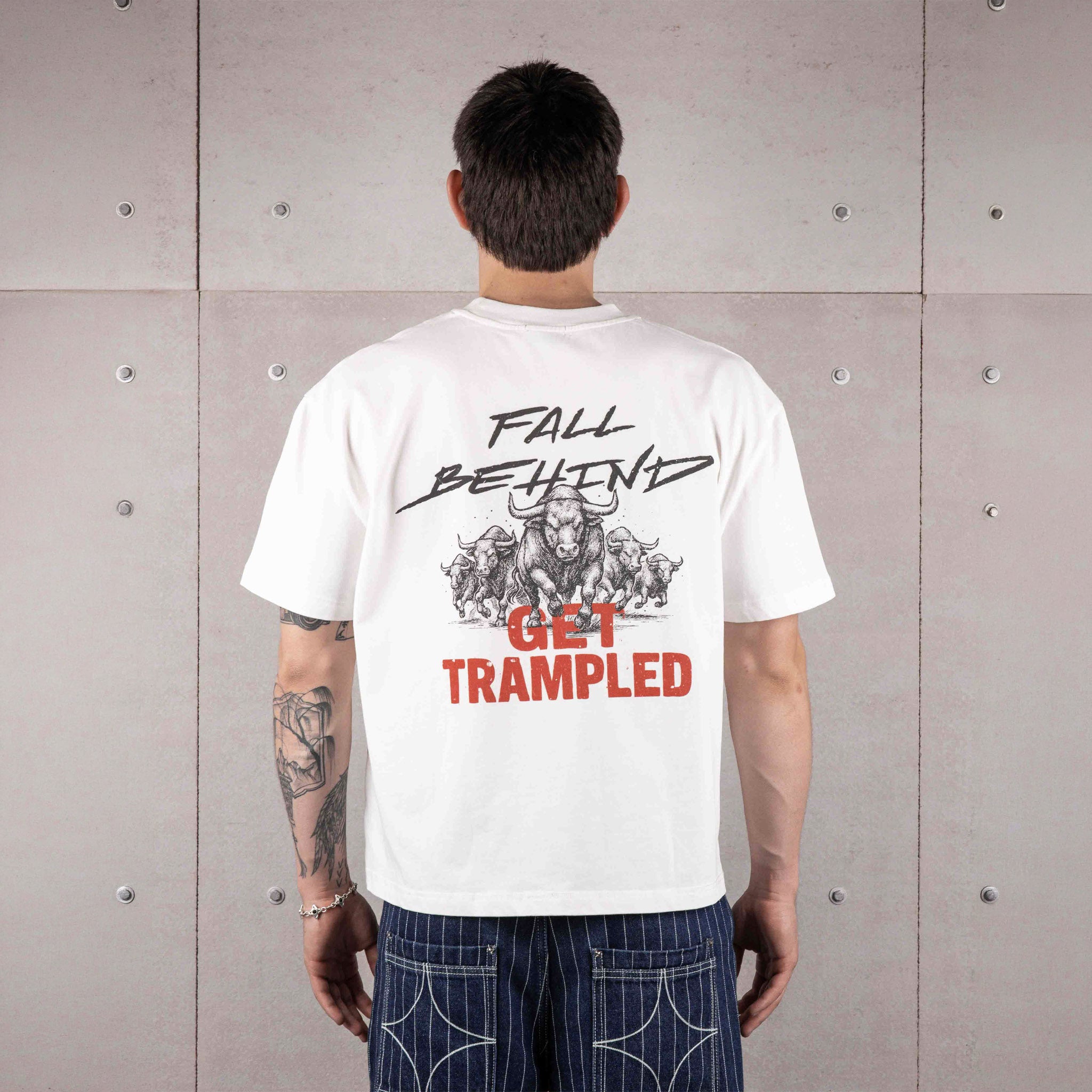 Commons No Mercy Get Trampled Tee Vintage White - Common Hype