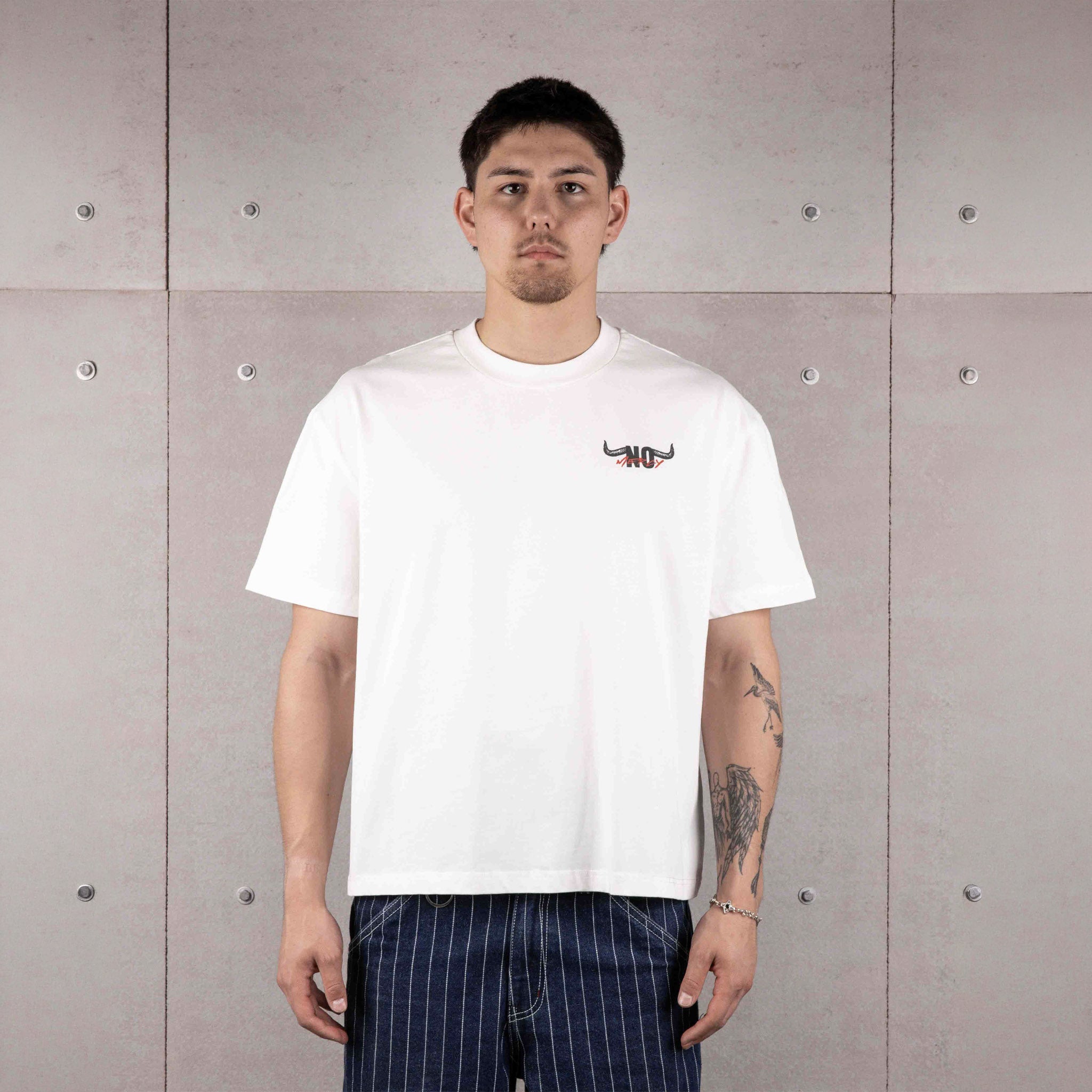 Commons No Mercy Get Trampled Tee Vintage White - Common Hype