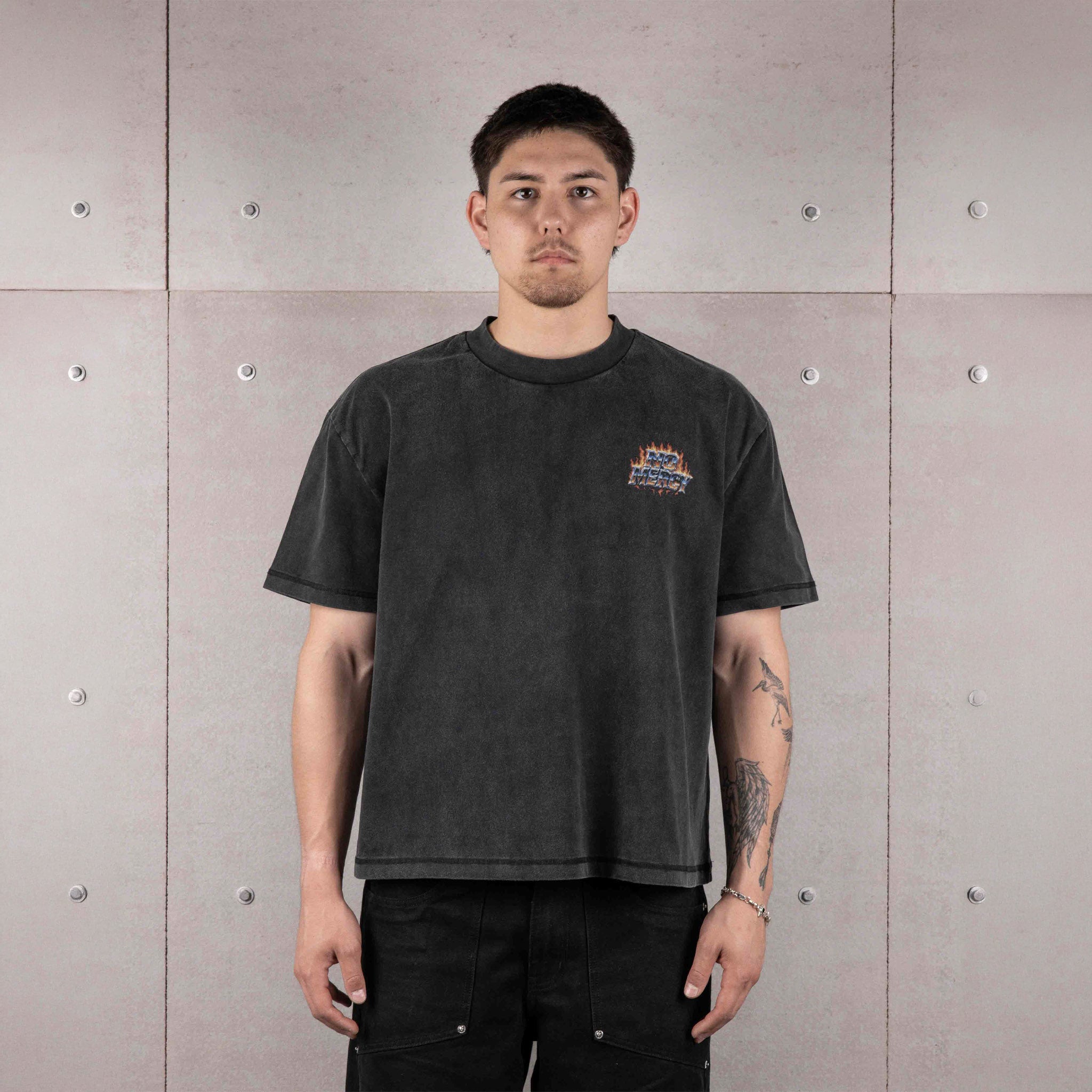 Commons No Mercy Fire and Ice Tee Vintage Black - Common Hype