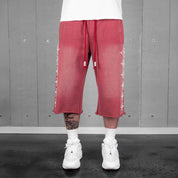 Commons Pearled Star Sweatshort Gym Red