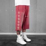 Commons Pearled Star Sweatshort Gym Red