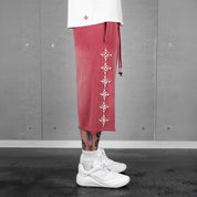 Commons Pearled Star Sweatshort Gym Red