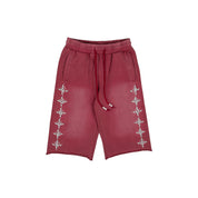Commons Pearled Star Sweatshort Gym Red