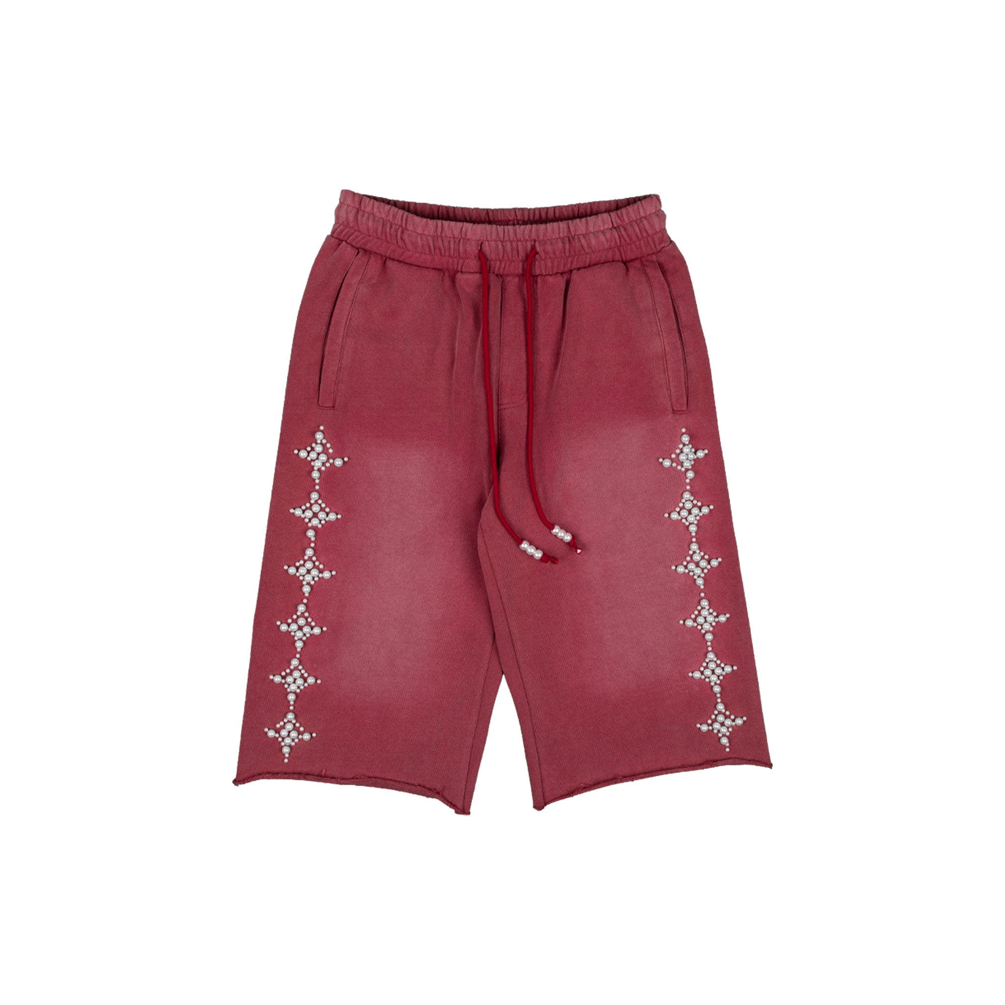 Commons Pearled Star Sweatshort Gym Red