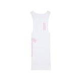 Chrome Hearts T Bar Rib Tank White/Pink