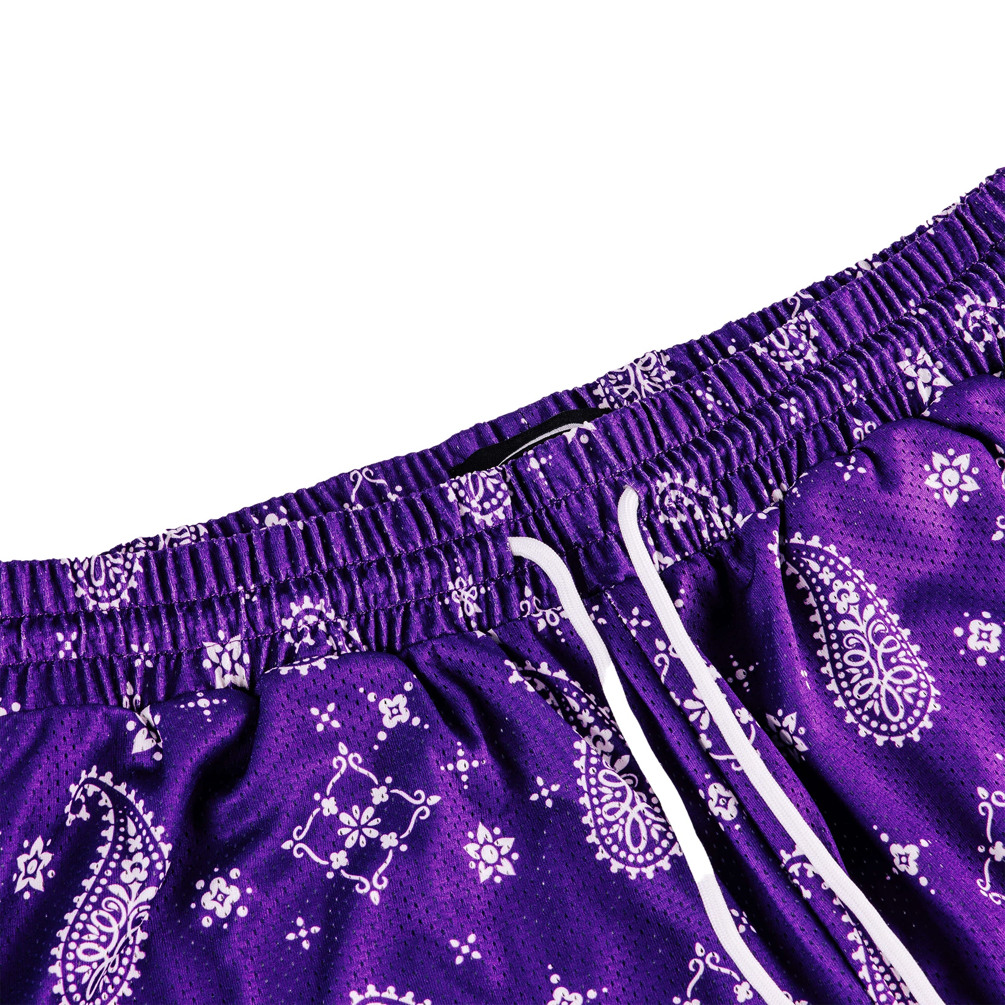 Common Hype Purple Premium Paisley Mesh Short