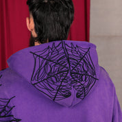 Commons Spider Zip-Up Hoodie Vintage Purple