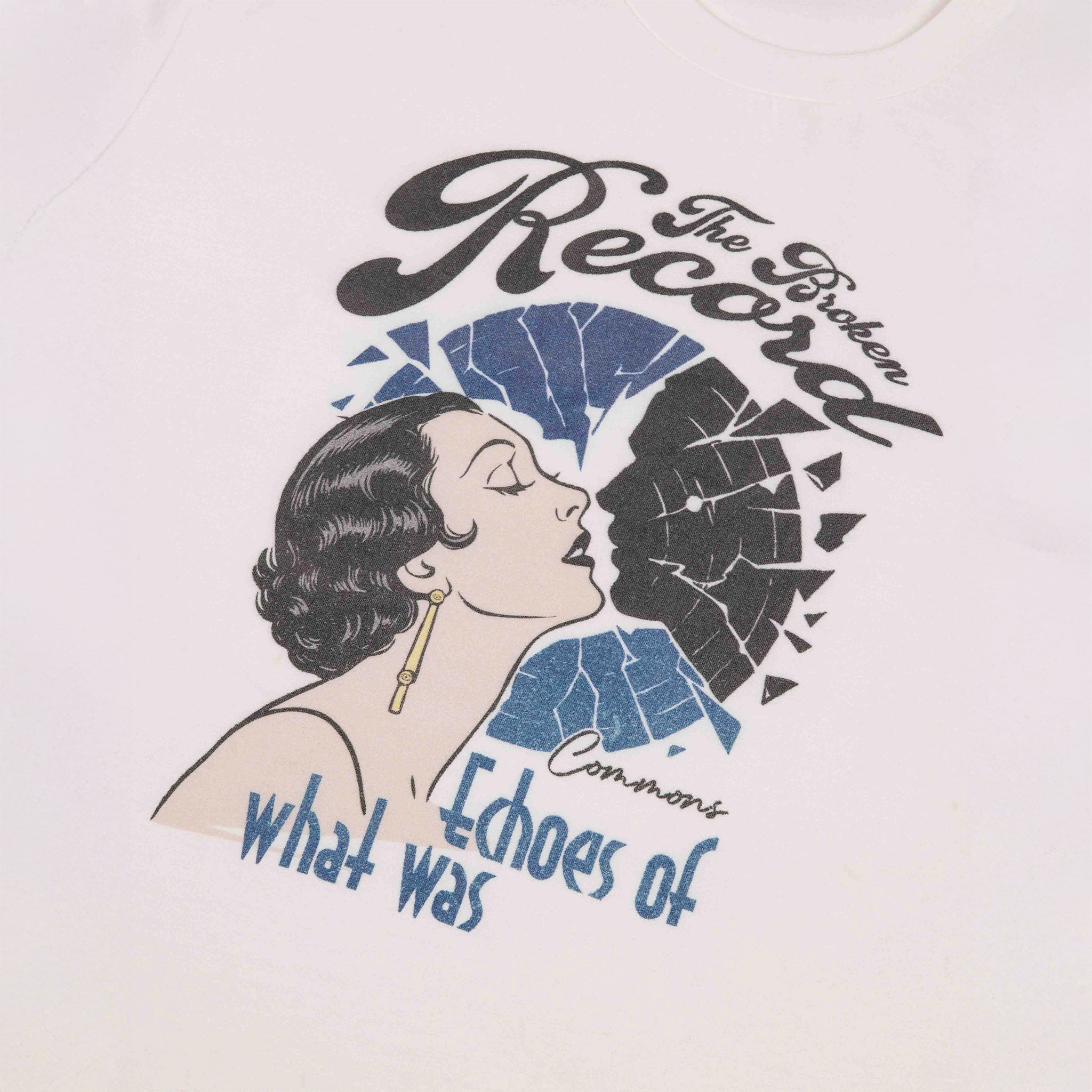Commons Broken Record Tee White - Common Hype