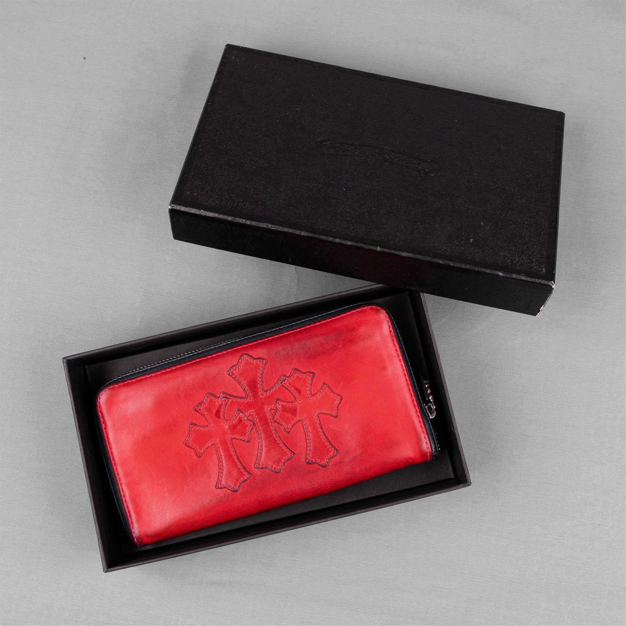 Chrome Hearts REC F Zip 3 Cross Red/Navy