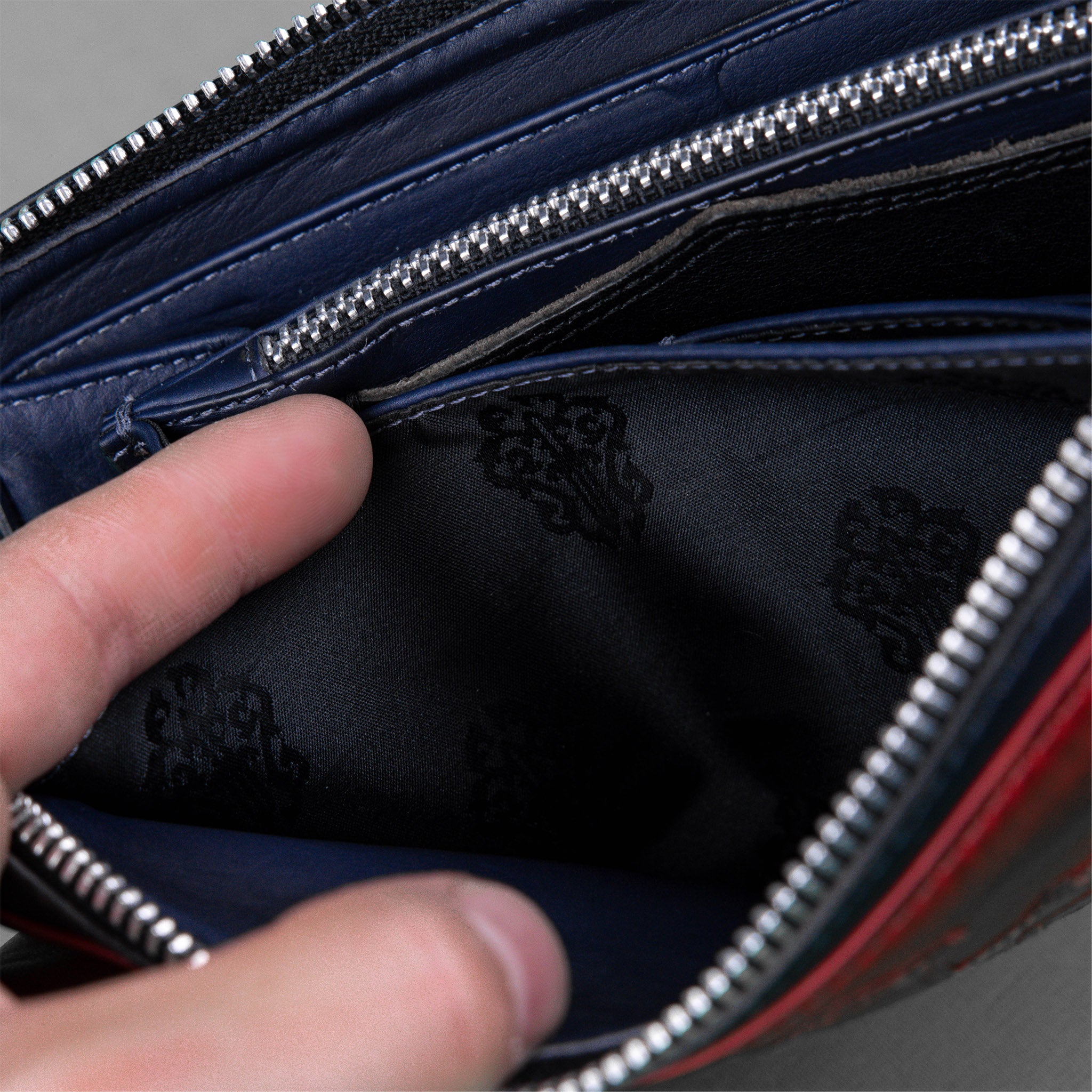 Chrome Hearts REC F Zip 3 Cross Red/Navy