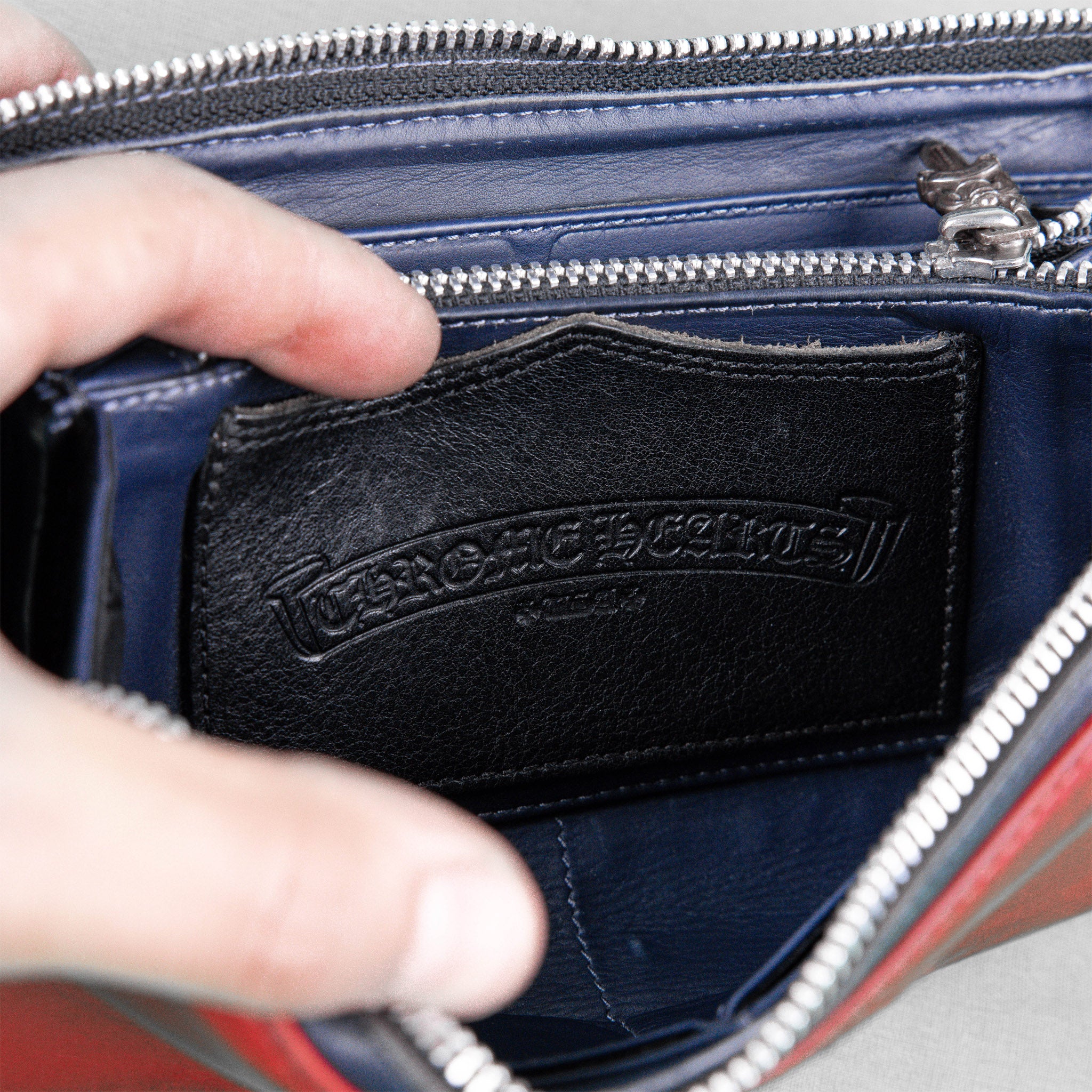 Chrome Hearts REC F Zip 3 Cross Red/Navy