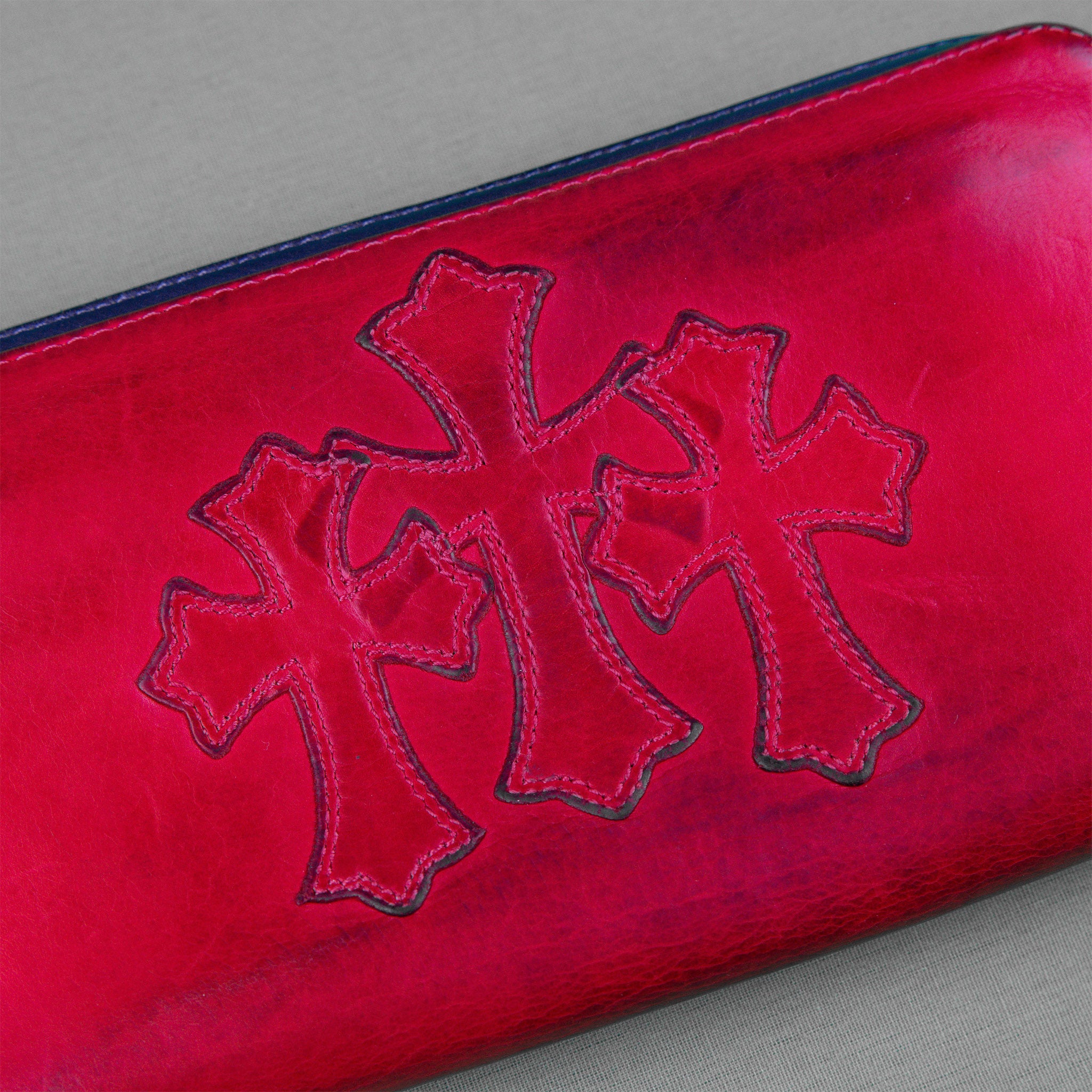 Chrome Hearts REC F Zip 3 Cross Red/Navy – Common Hype