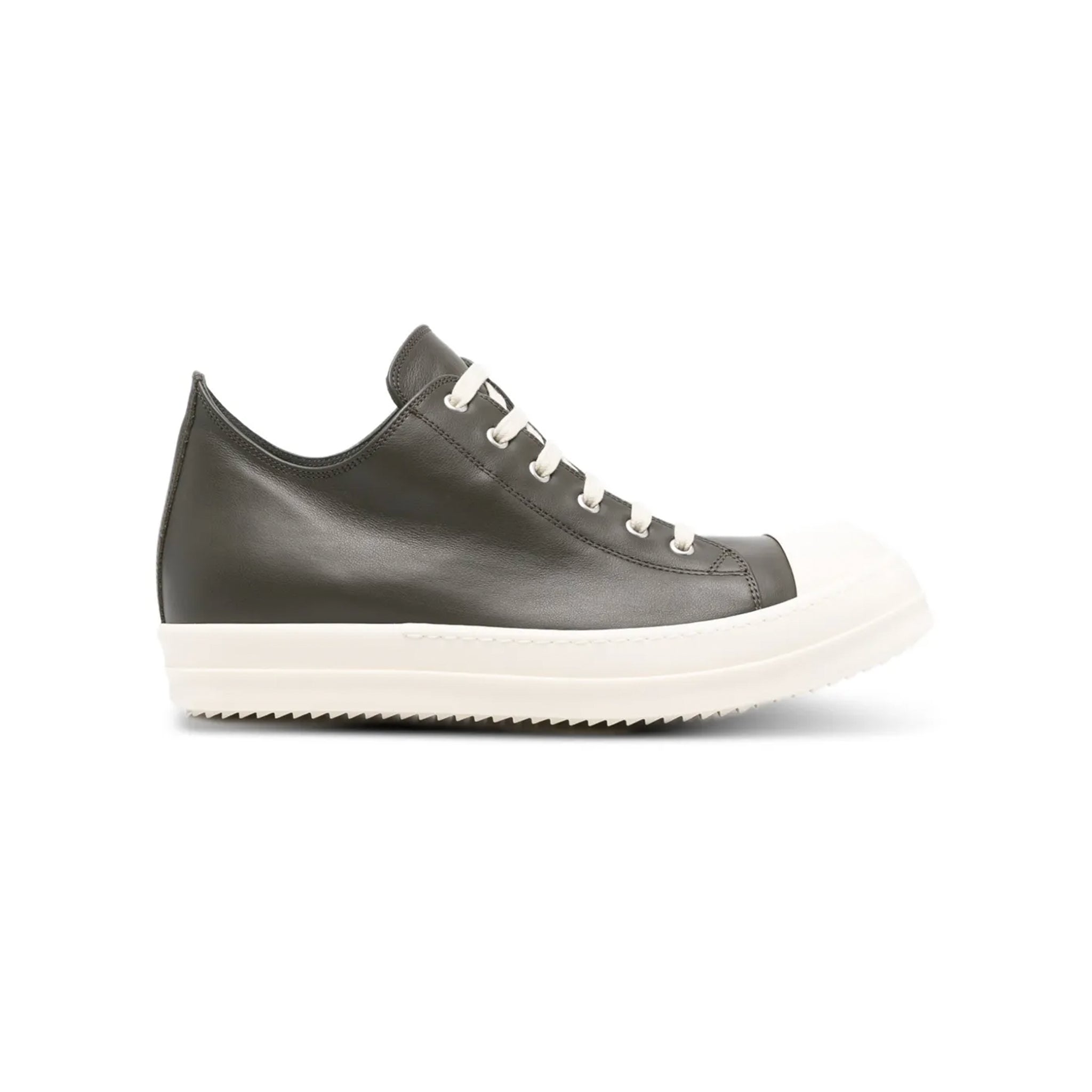 Rick Owens Concordians Low Sneaks Full Grain Cow Leather Green Milk - Common Hype