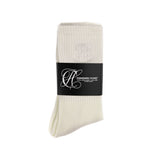 Common Hype Tonal Embroidered Sock Cream (3-Pack)