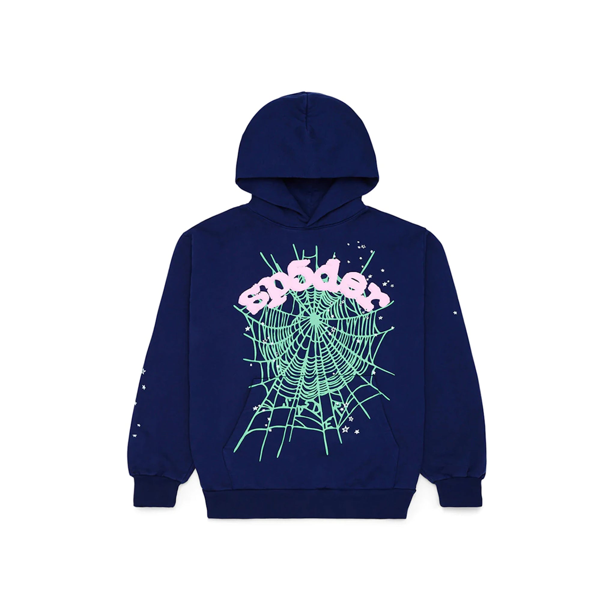 Sp5der OG Web Hoodie Navy - Common Hype