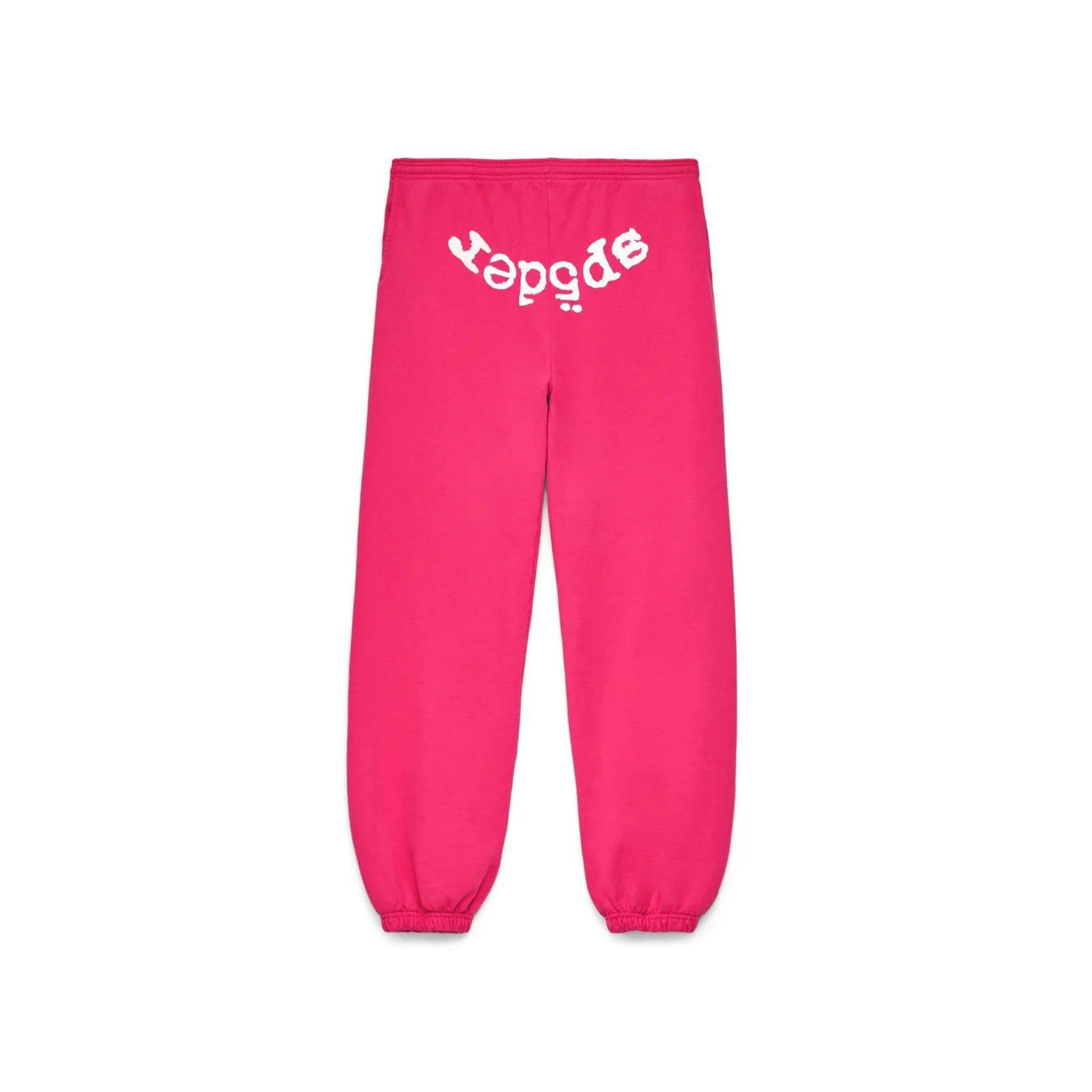 Sp5der Legacy Sweatpant Pink/White - Common Hype