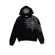 Commons Star Spider Web Hoodie Black - Common Hype