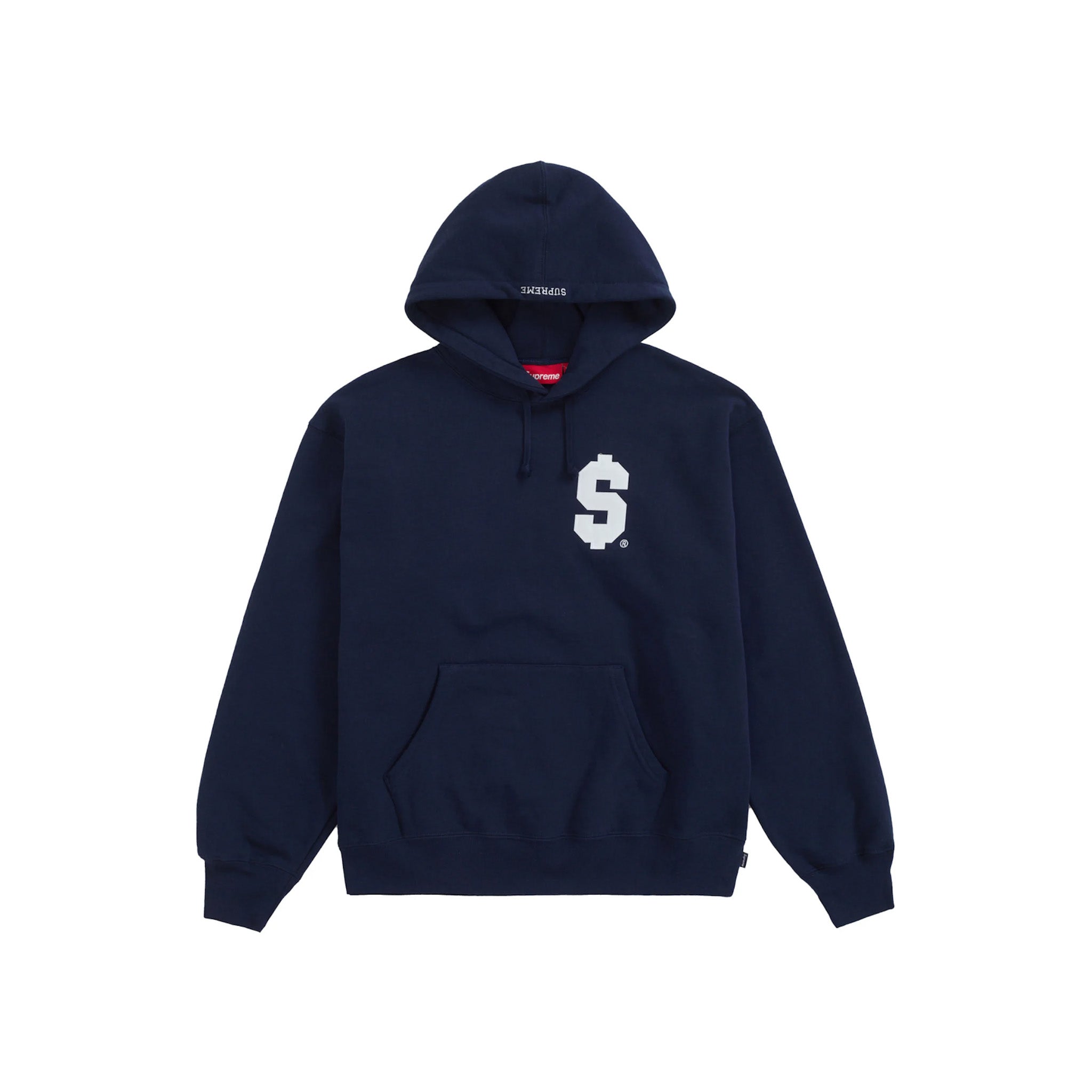 Supreme $ Logo Hooded Sweatshirt Navy - Common Hype