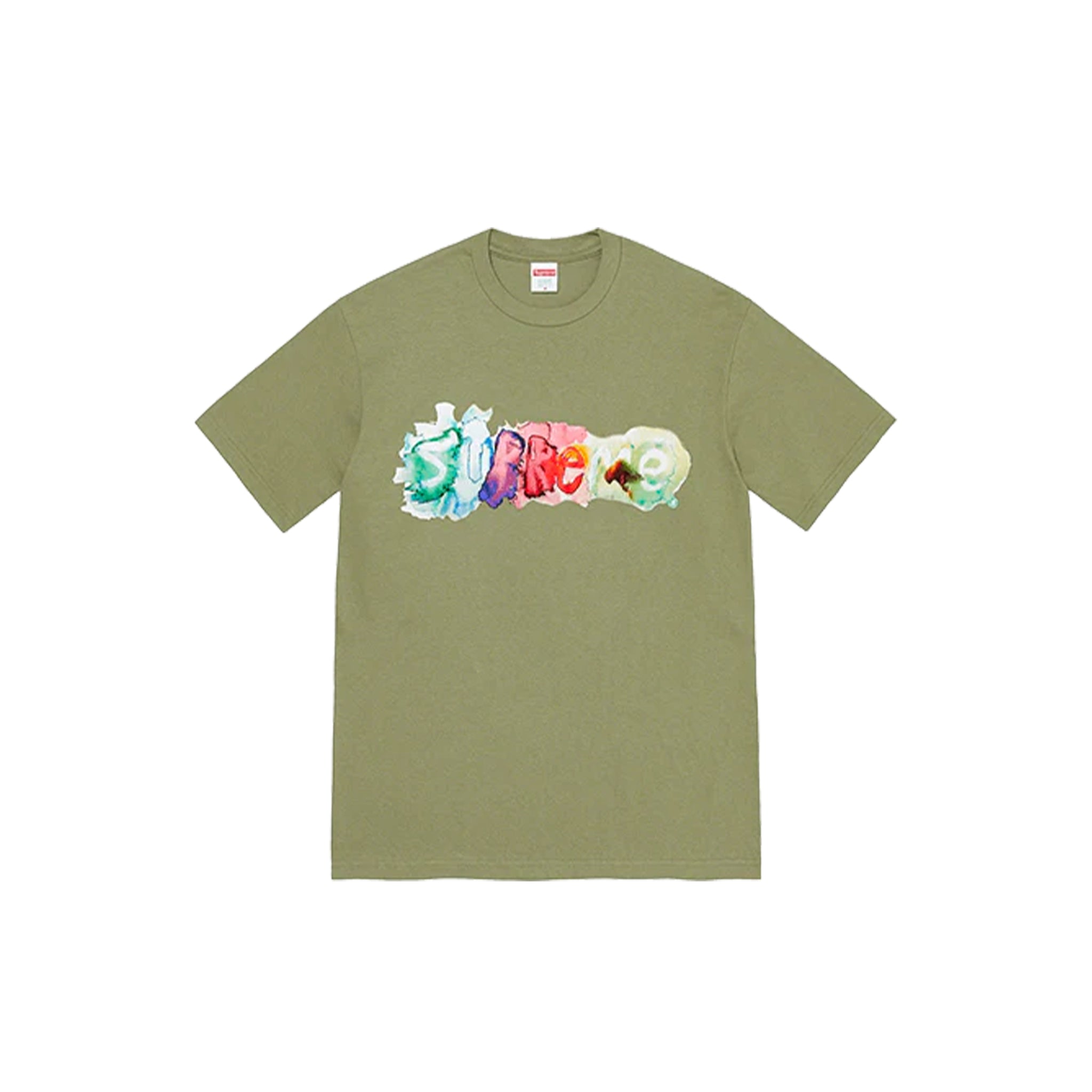 Supreme Watercolor Tee Light Olive