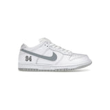 Nike SB Dunk Low Supreme 94 White Metallic Silver