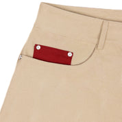 Commons Double Knee Canvas Short Cream - Common Hype