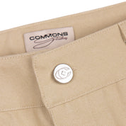 Commons Double Knee Canvas Short Cream - Common Hype