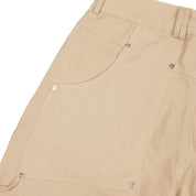 Commons Double Knee Canvas Short Cream - Common Hype