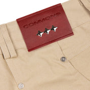 Commons Double Knee Canvas Short Cream - Common Hype
