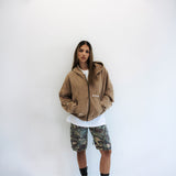 Commons Reversible Thermal Zip Up Faded Brown