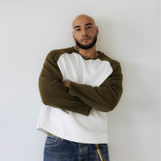 Commons Studios Waffle Thermal Long Sleeve Olive/White