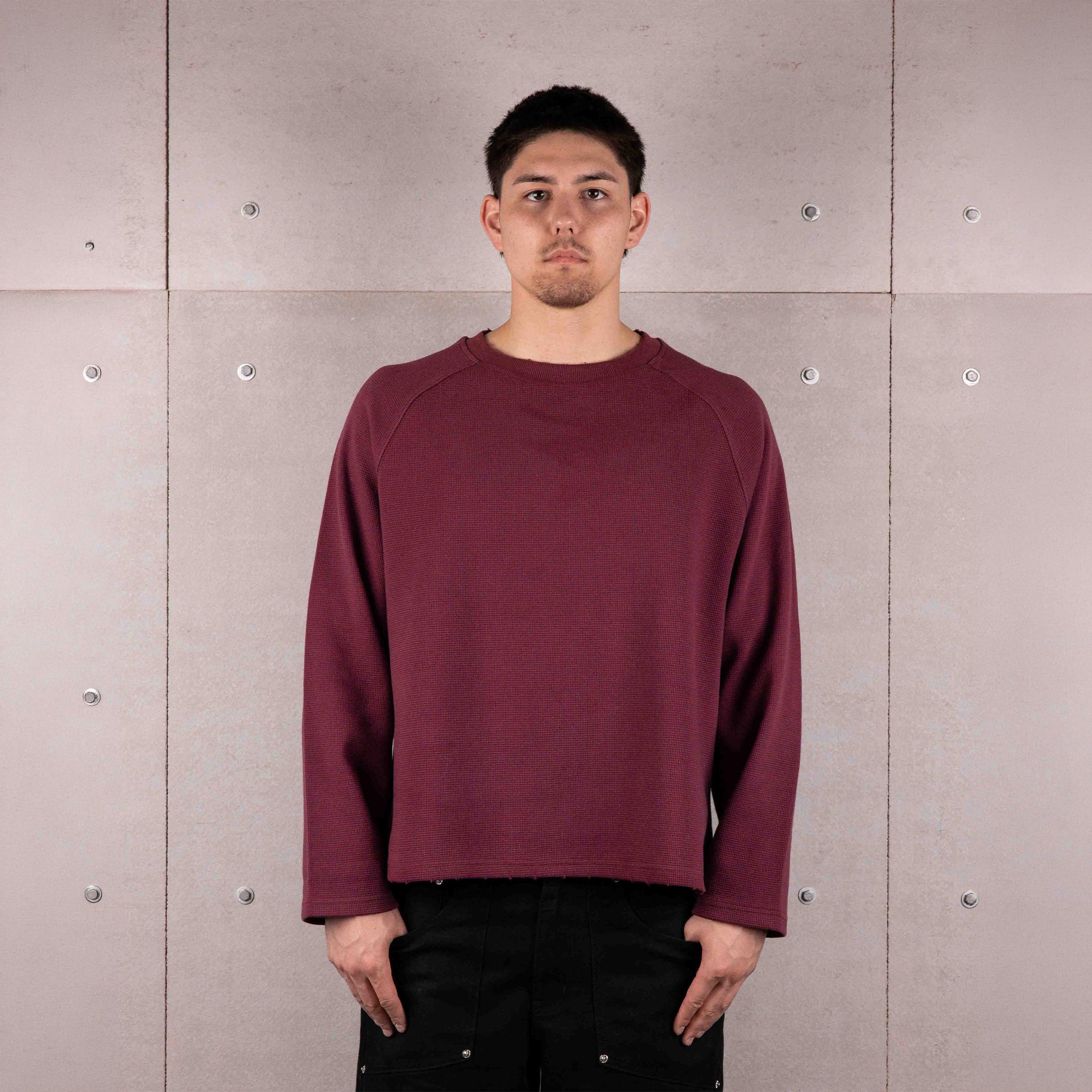 Commons Thermal Long Sleeve Tee Plum - Common Hype
