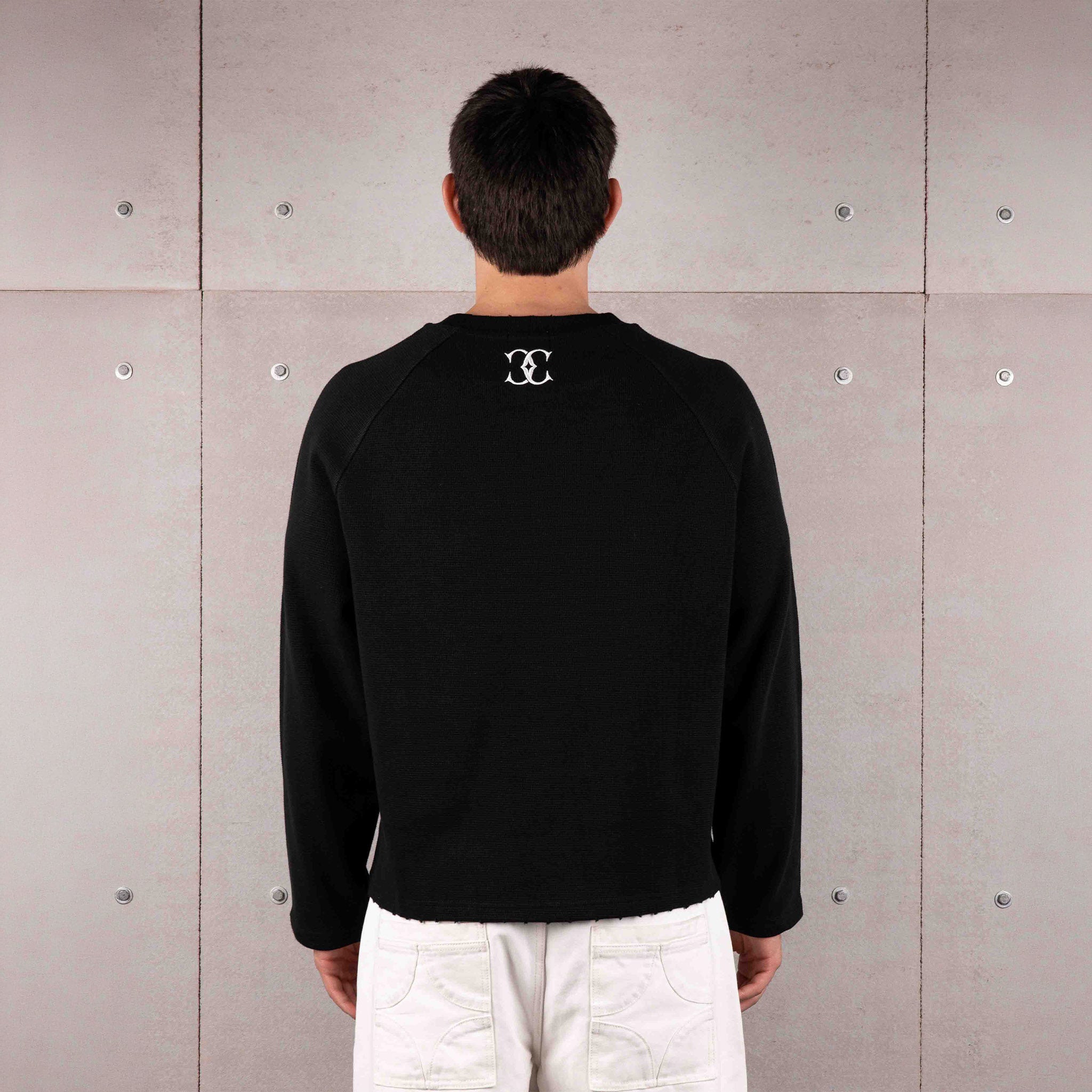 Commons Thermal Long Sleeve Tee Black - Common Hype