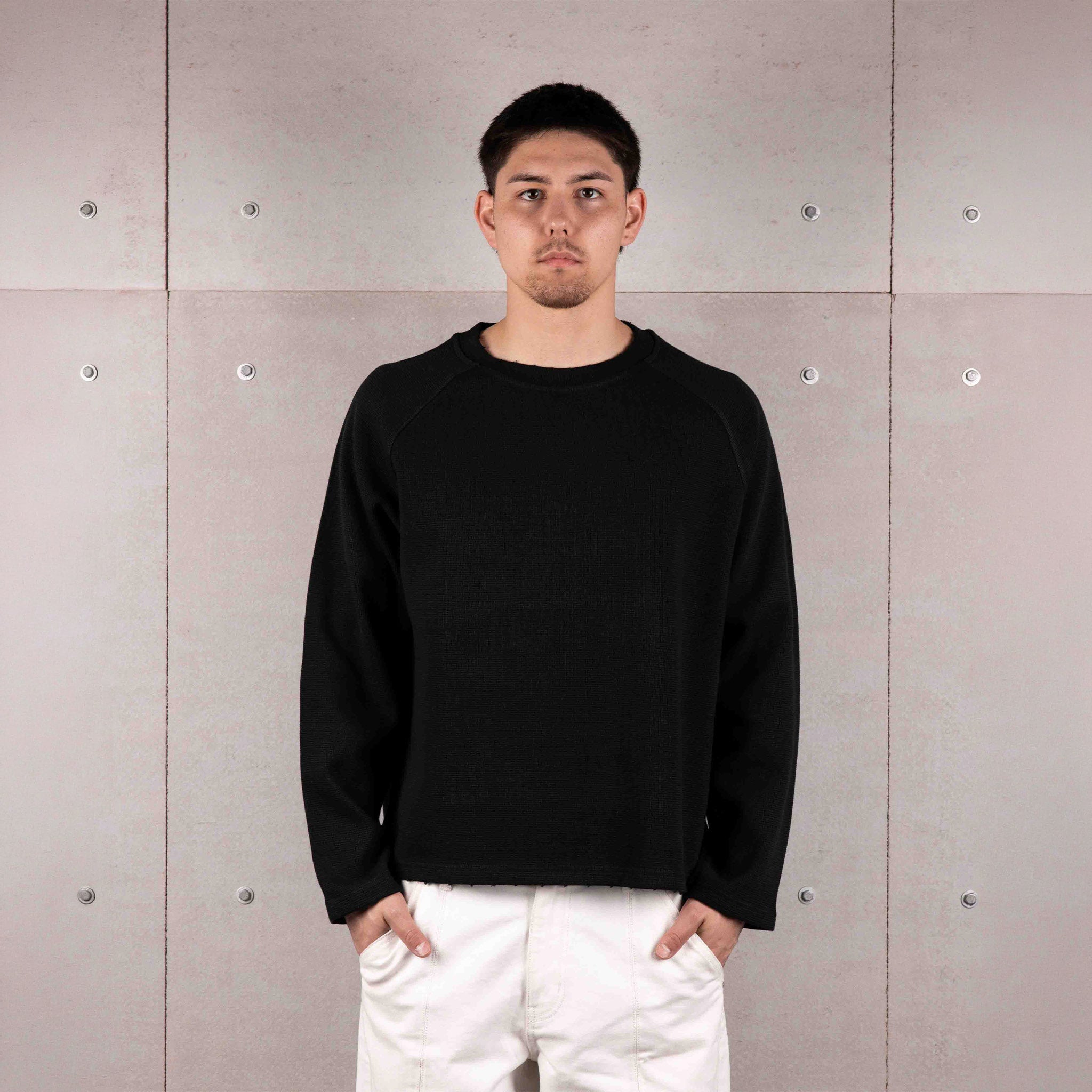 Commons Thermal Long Sleeve Tee Black - Common Hype