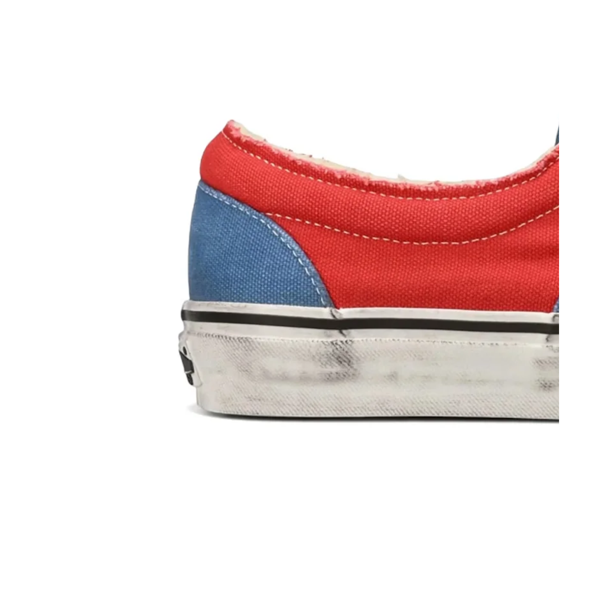 Vans OTW Era 95 DST Relic Navy Red toe box close-up