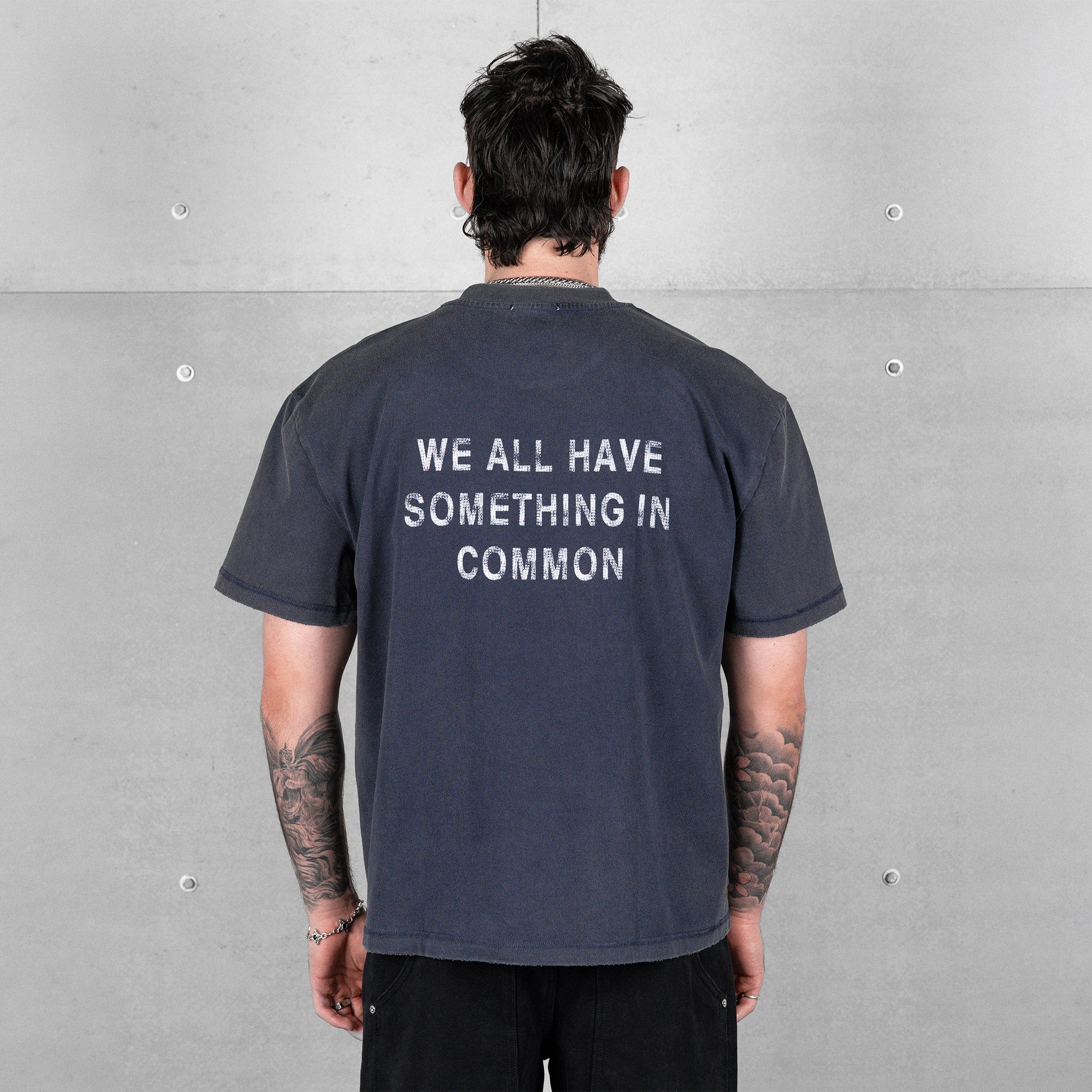 Commons Uniform Tee Washed Navy - Common Hype