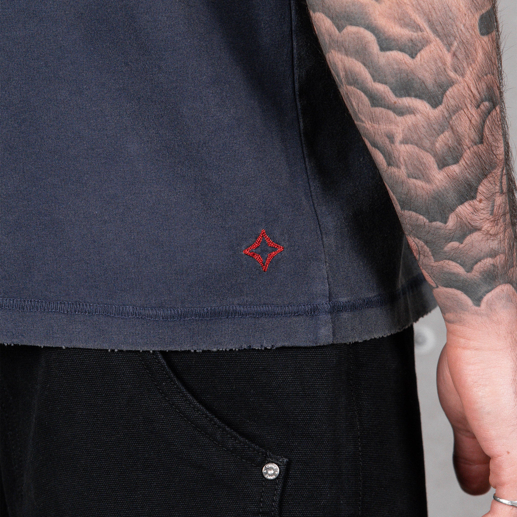 Commons Uniform Tee Washed Navy - Common Hype