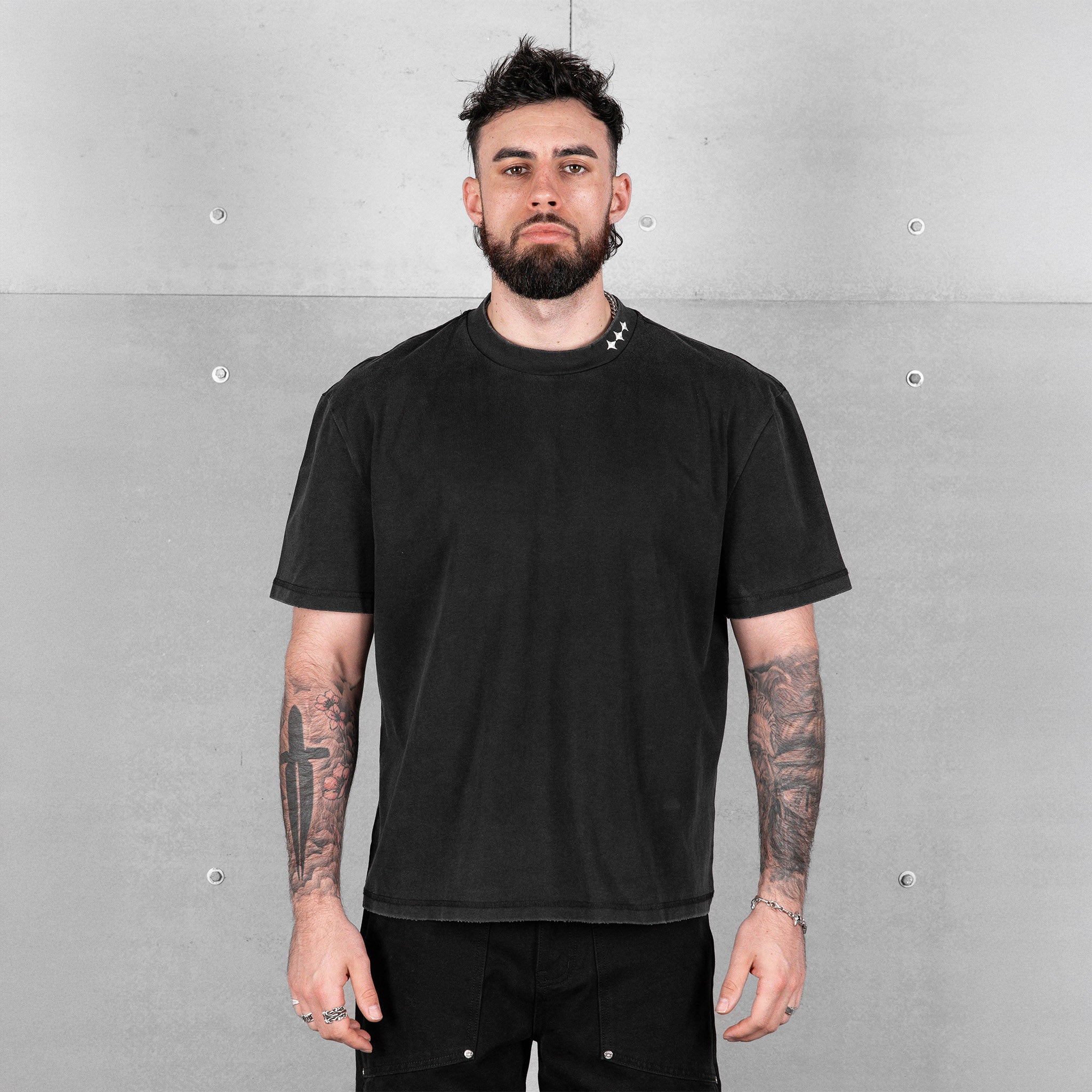 Commons Uniform Washed Black Tee - Common Hype