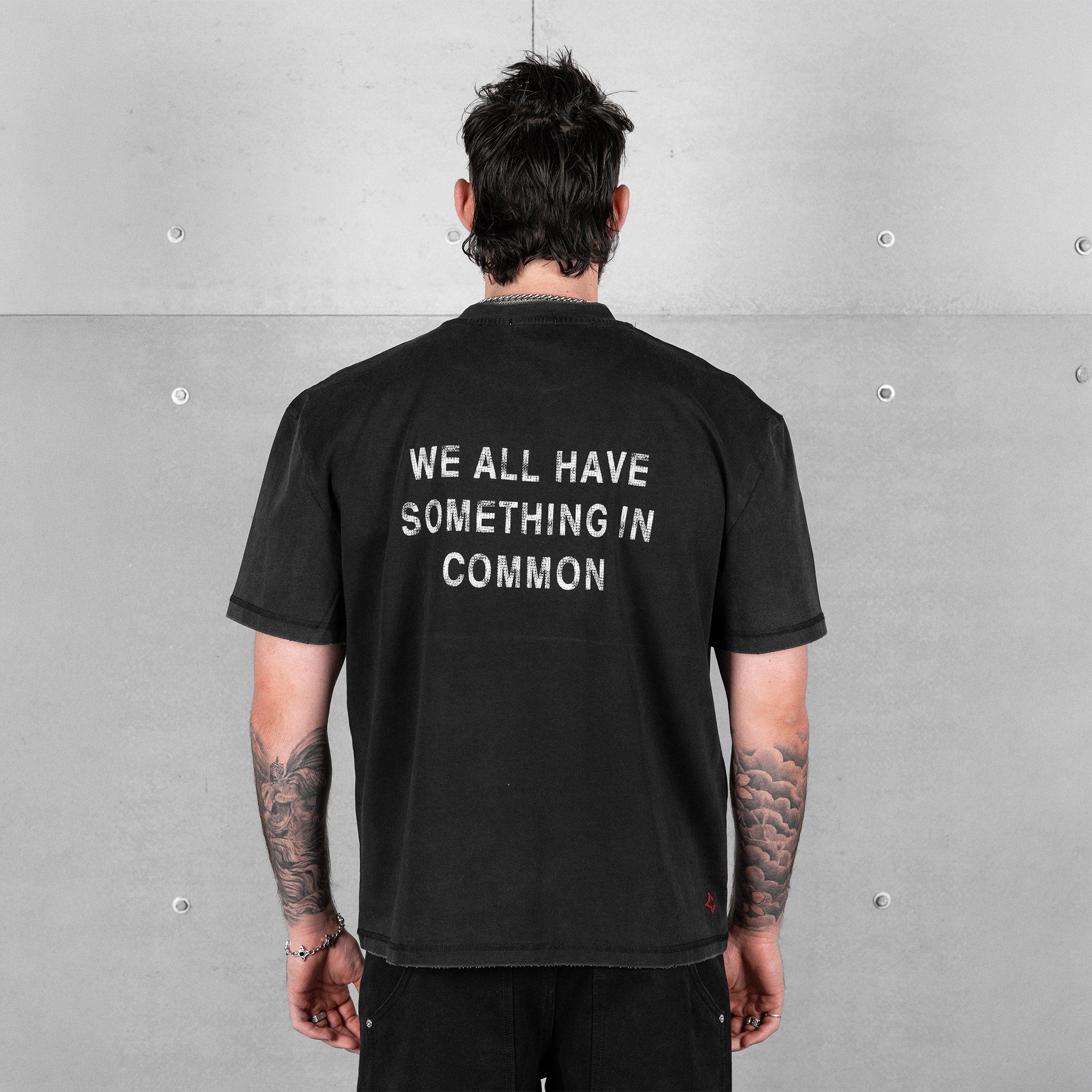 Commons Uniform Washed Black Tee - Common Hype