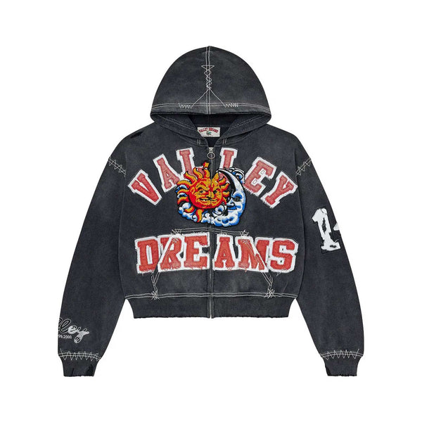 Vale Forever Black Sunny Zip Up Hoodie | Common Hype
