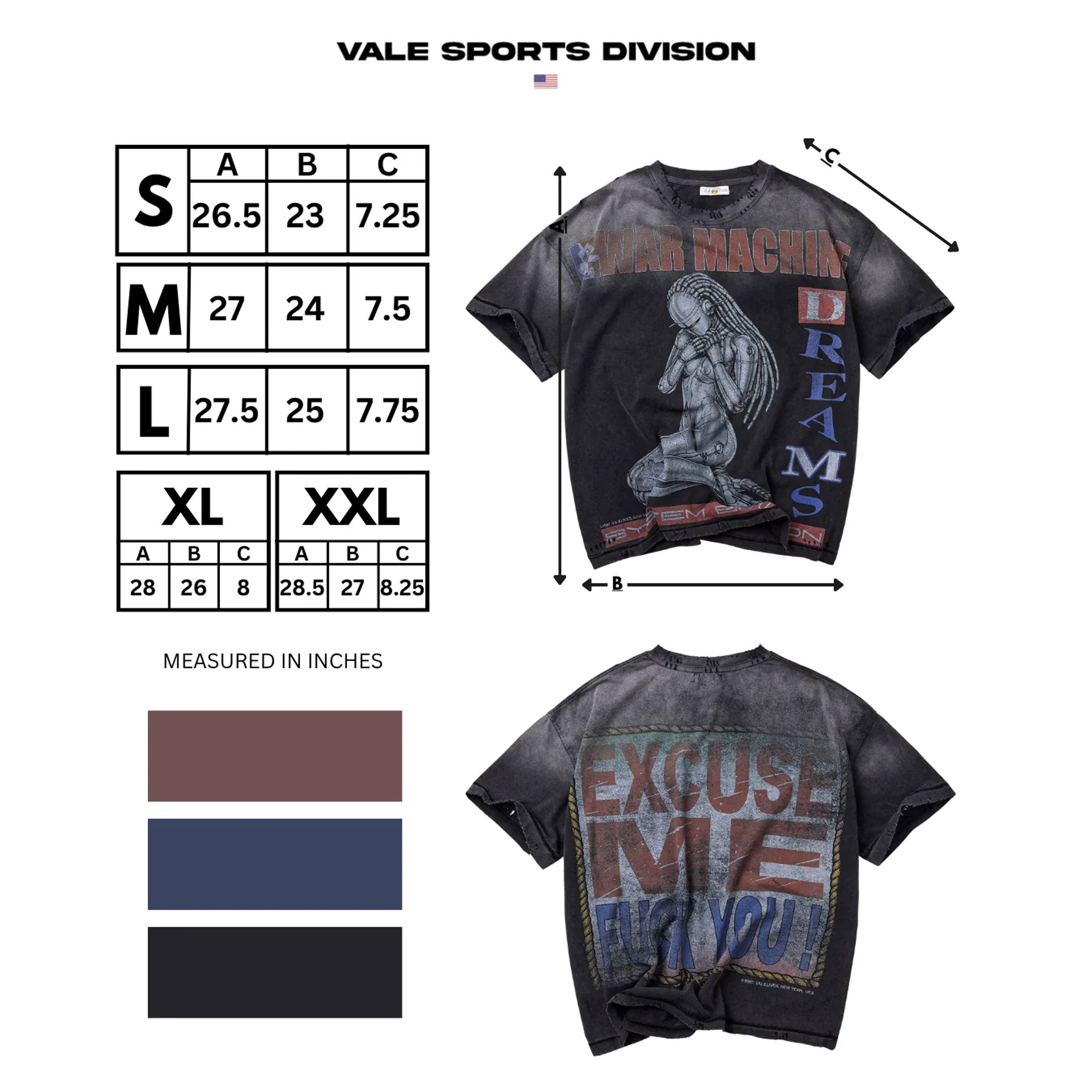 Vale Forever War Machine Tee Black