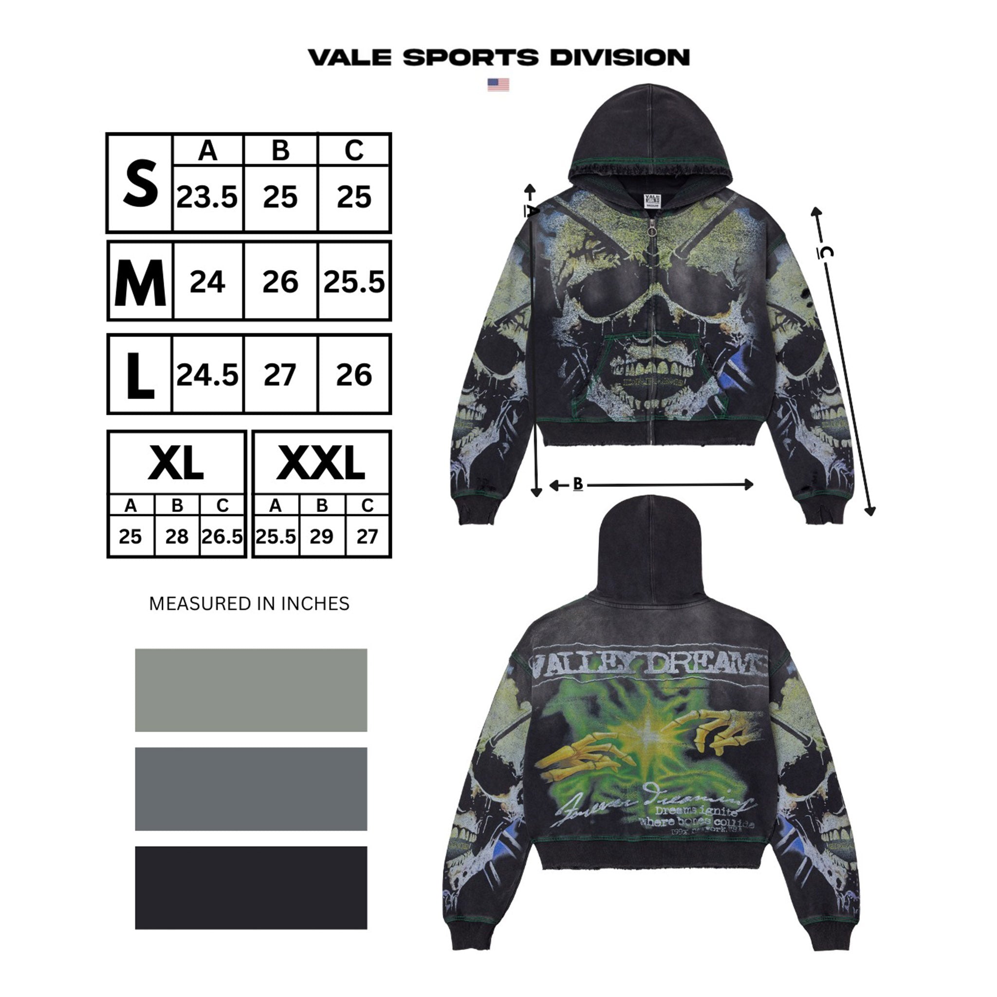 Vale Forever Gravedigger Zip Up Hoodie | Common Hype