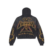 Vale Forever Reborn Waffle Knit Zip Up Black - Common Hype