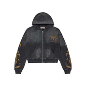 Vale Forever Reborn Waffle Knit Zip Up Black - Common Hype