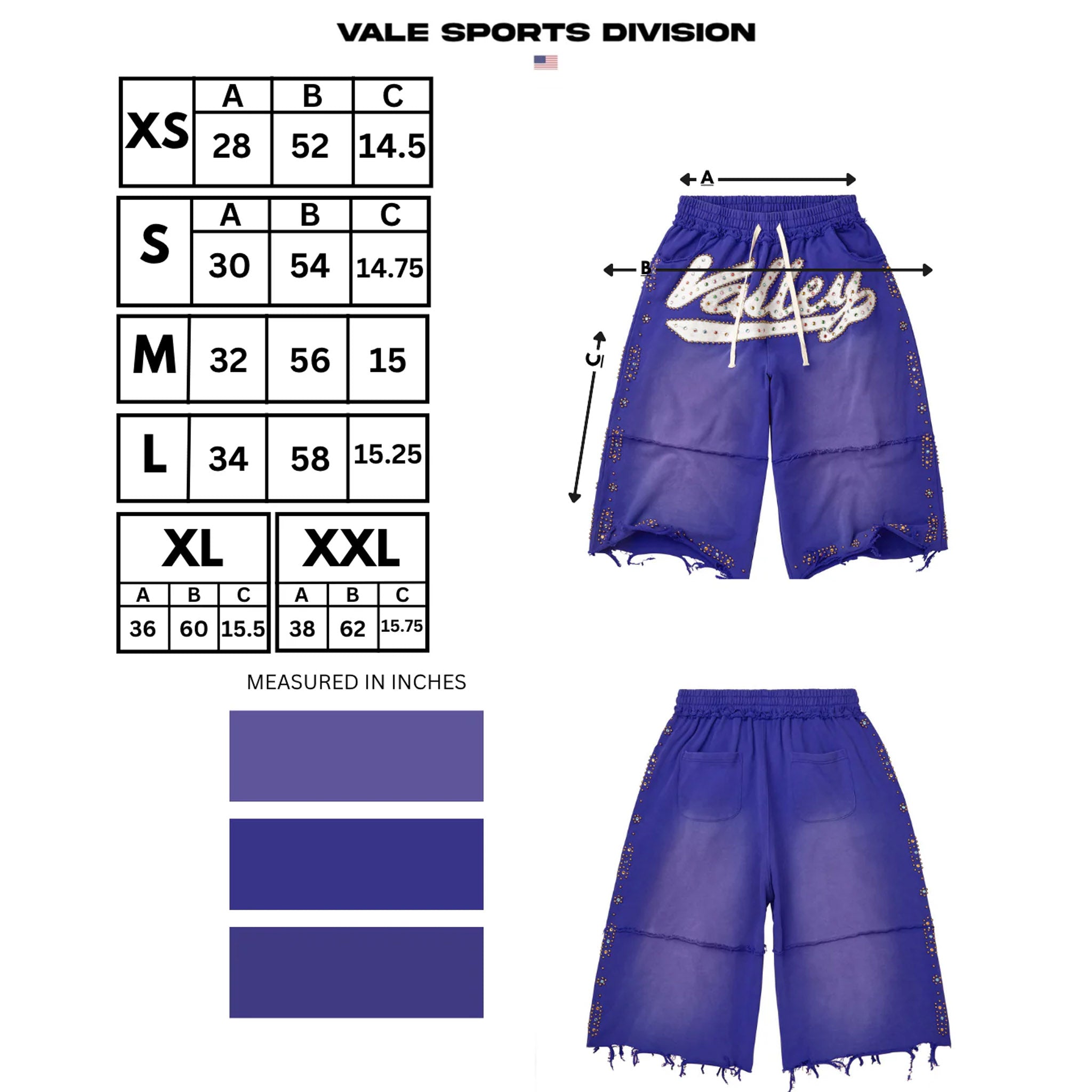 Vale Forever Skittle Sweatshorts Sapphire