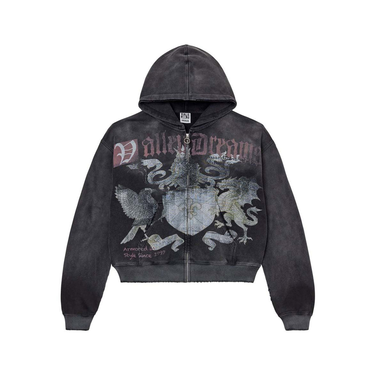 Vale Forever Vendetta Distressed Zip Up Hoodie | Common Hype